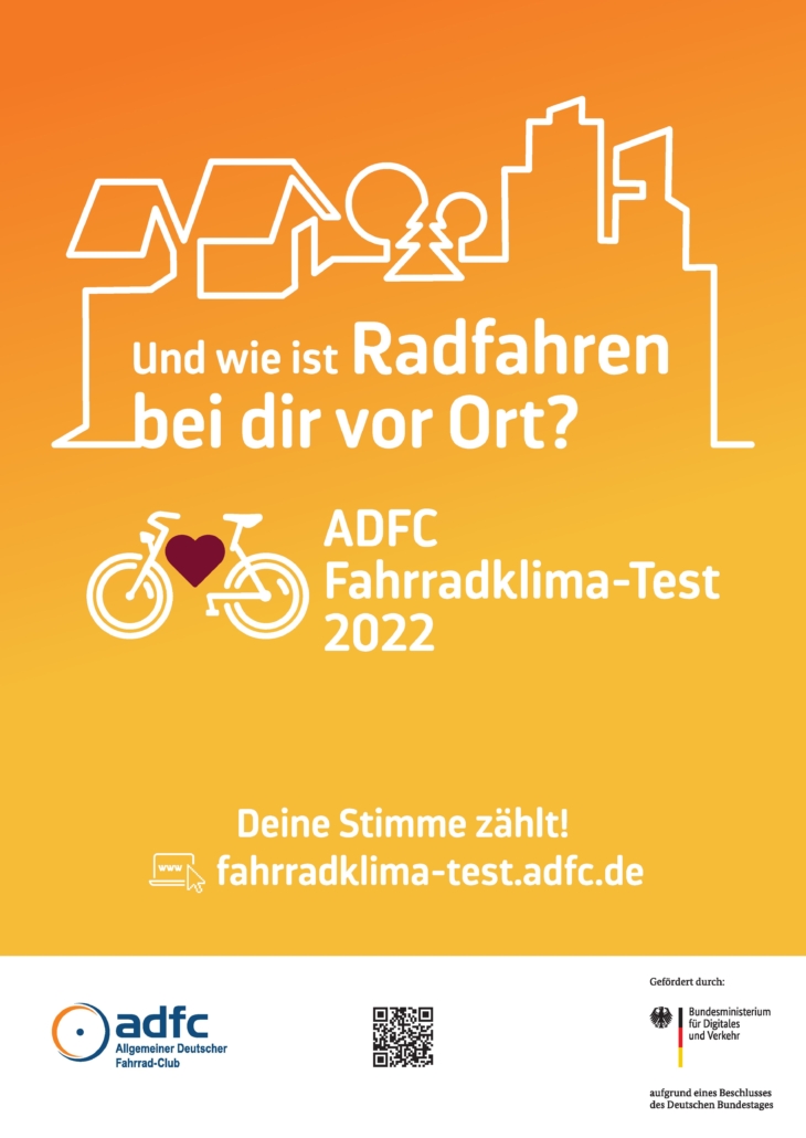 ADFC Fahrradklima-Test 2022 Plakat